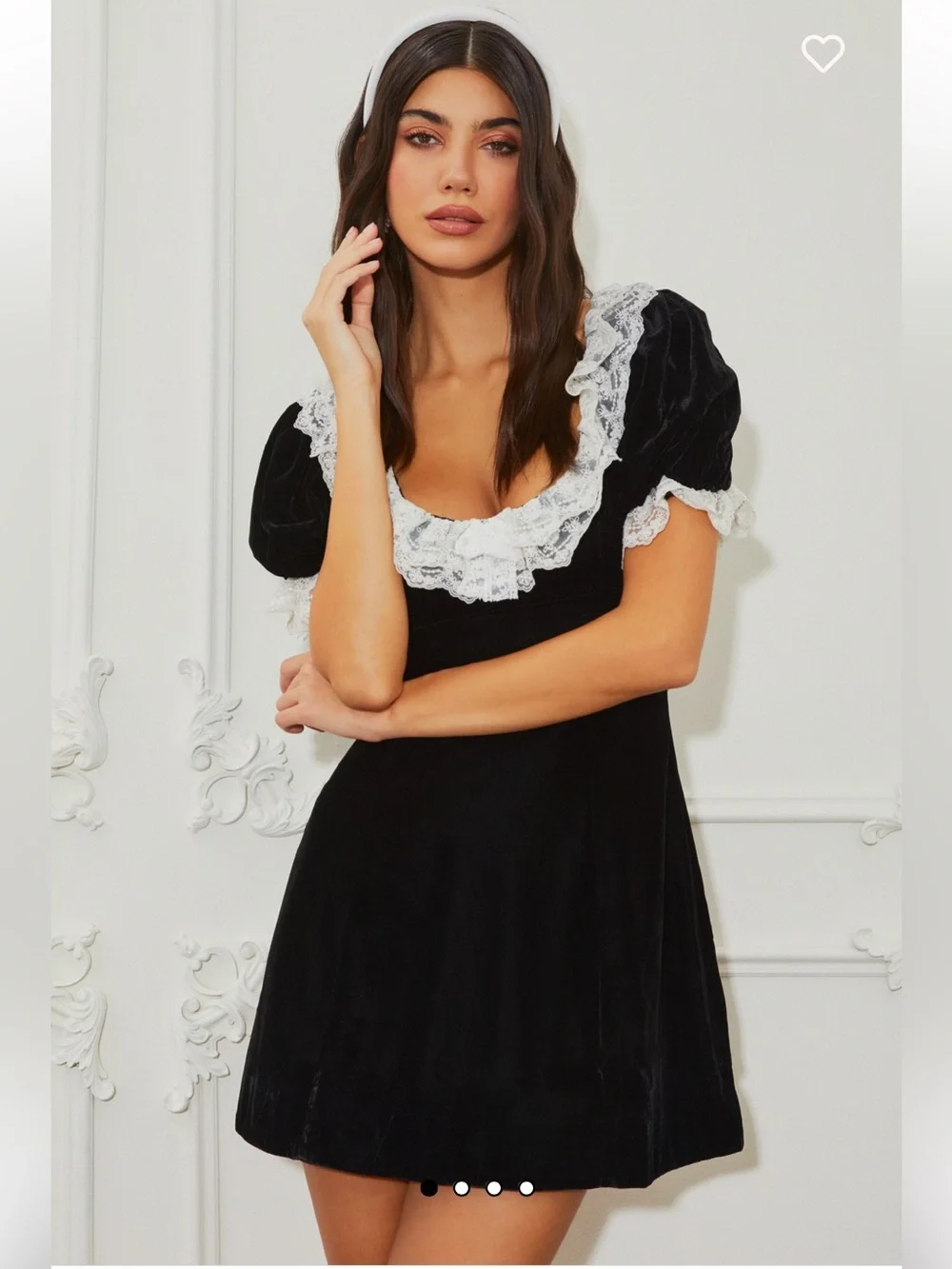 For Love & Lemons LA VIE EN BOW MINI DRESS XS